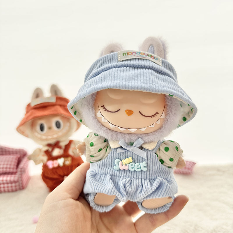 [Clothes only] First and second generation Labubu clothes pendant Labubu baby clothes toy bear sweet overalls set cute