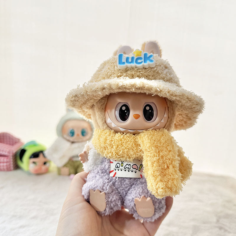 [Clothes only] First and second generation keychain Labubu clothes pendant Labubu sitting team double climbing suit set