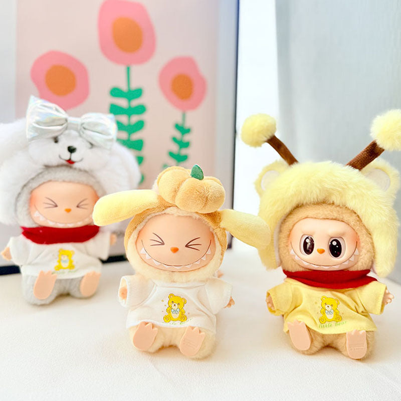 [Clothes only] First and second generation keychain Labubu clothes pendant Labubu baby clothes animal headband set cute