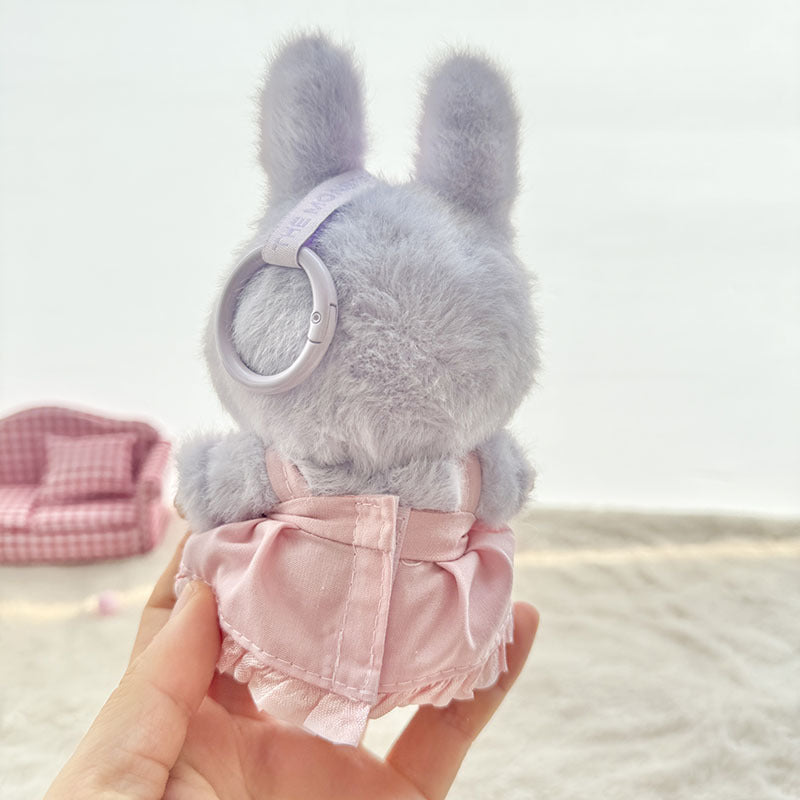 [Clothes only] First and second generation Labubu clothes pendant Labubu sitting party baby clothes pink piggy strap skirt cute