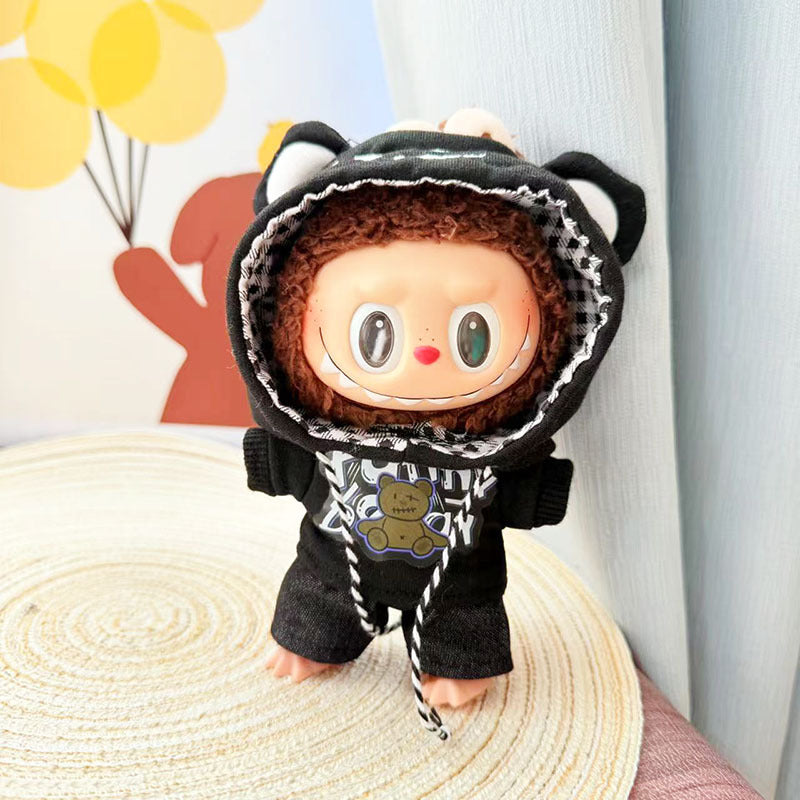 [Clothes only] First and second generation keychain Labubu clothes pendant Labubu baby clothes patch bear hooded sweater cute