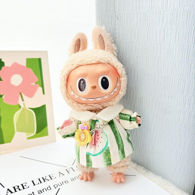 [Clothes only] First and second generation Labubu clothes pendant Labubu sitting party baby clothes pendant outing spring outing