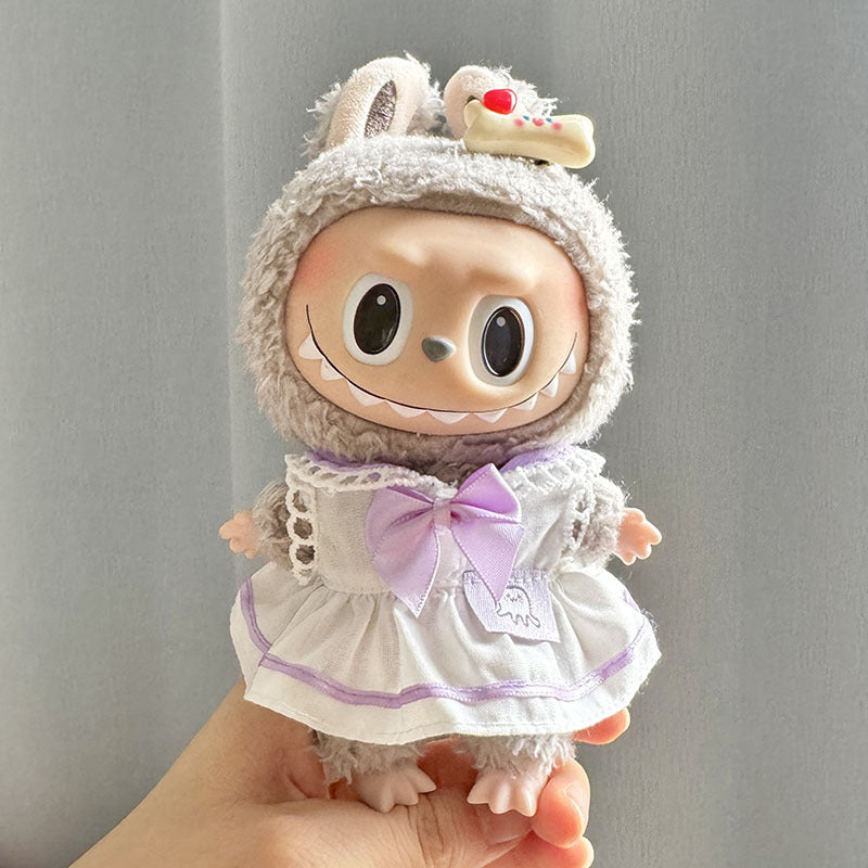 [Clothes only] 17cm Rab cloth pendant labubu keychain baby clothes couple college wind fried street sweater
