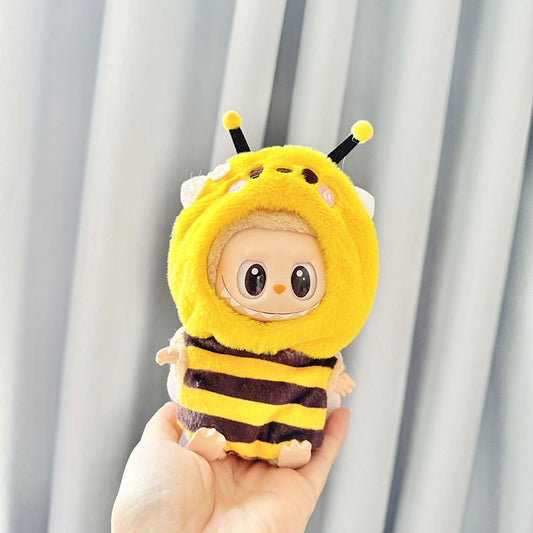 [Clothes only] First and second generation keychain Labubu clothes pendant Labubu baby clothes yellow bee onesie cute
