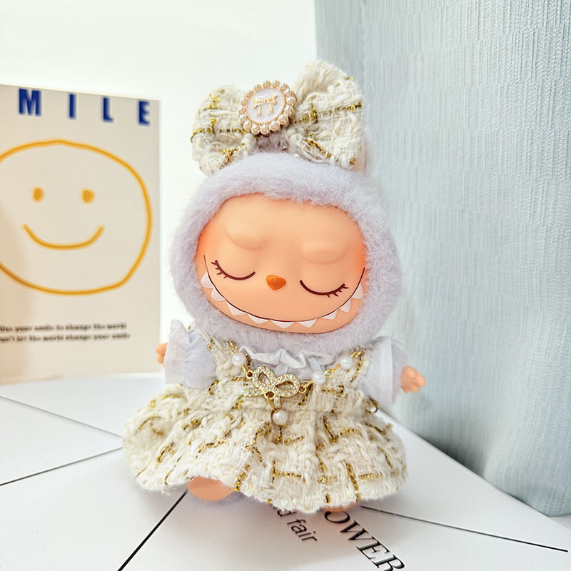 [Clothes only] First/second generation Labubu clothes pendant Labubu sitting party baby clothes pendant strawberry bear cute