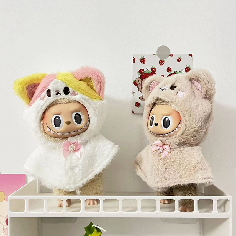 [Clothes only] 17cm Labubu pendant clothes cape cape Labubu keychain doll clothes
