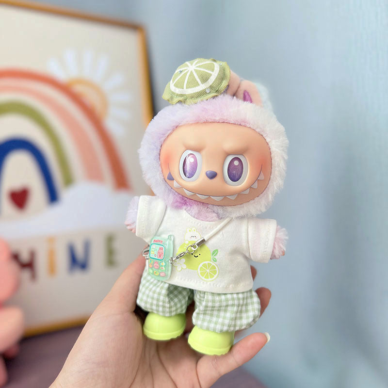 [Clothes only] First and second generation Labubu clothes pendant Labubu cloth sitting baby clothes lemon rabbit cute meow clothes cute