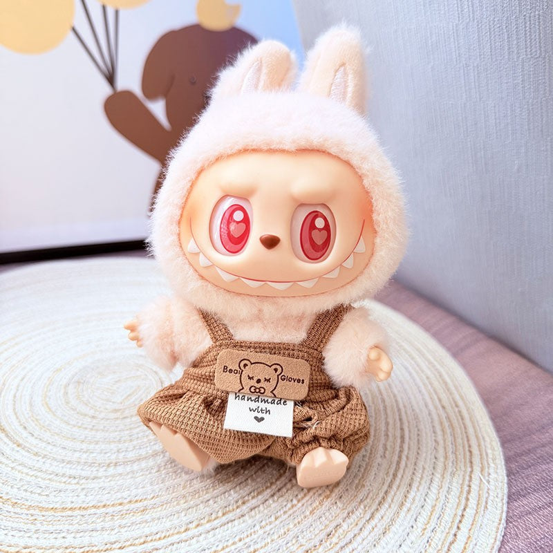[Clothes only] First/second generation Labubu clothes pendant Labubu sitting party baby clothes bear plaid style clothes