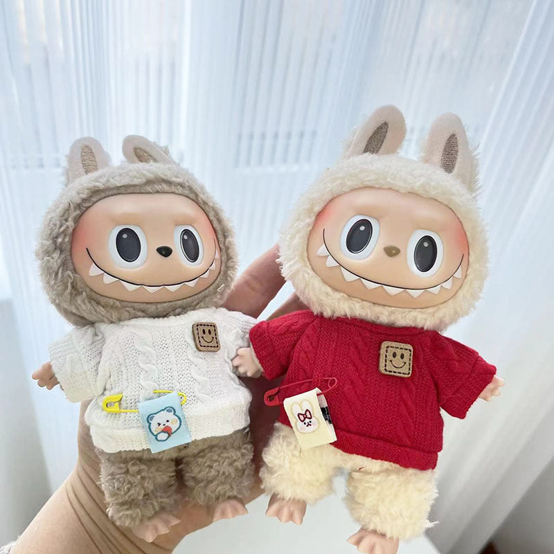[Clothes only] 15cm pendant blind box rabub for couple sweater casual shirt keychain doll clothes
