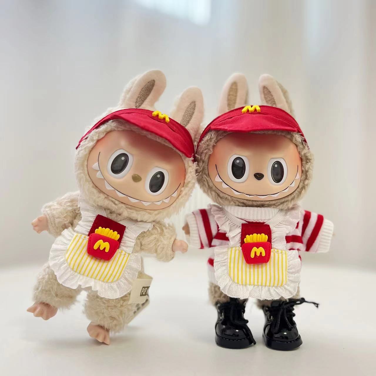 [Clothes only] 17cm Rab cloth pendant labubu keychain baby clothes apron M pawn suit