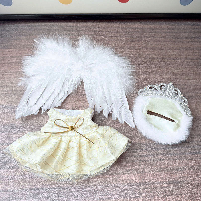 [Clothes only] First and second generation Labubu clothes pendant Labubu sitting party baby clothes gauze skirt Angel light skirt