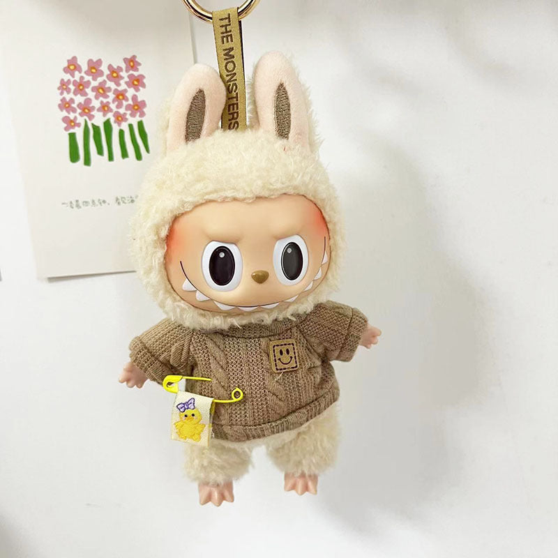 [Clothes only] 15cm pendant Labubu cloth for the New Year's set labubu keychain doll clothes cute