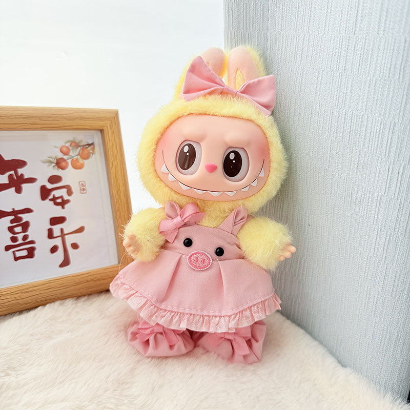 Clothes only] blind box Labubu clothes pendant Labubu baby clothes chess adventure queen baby clothes skirt cute