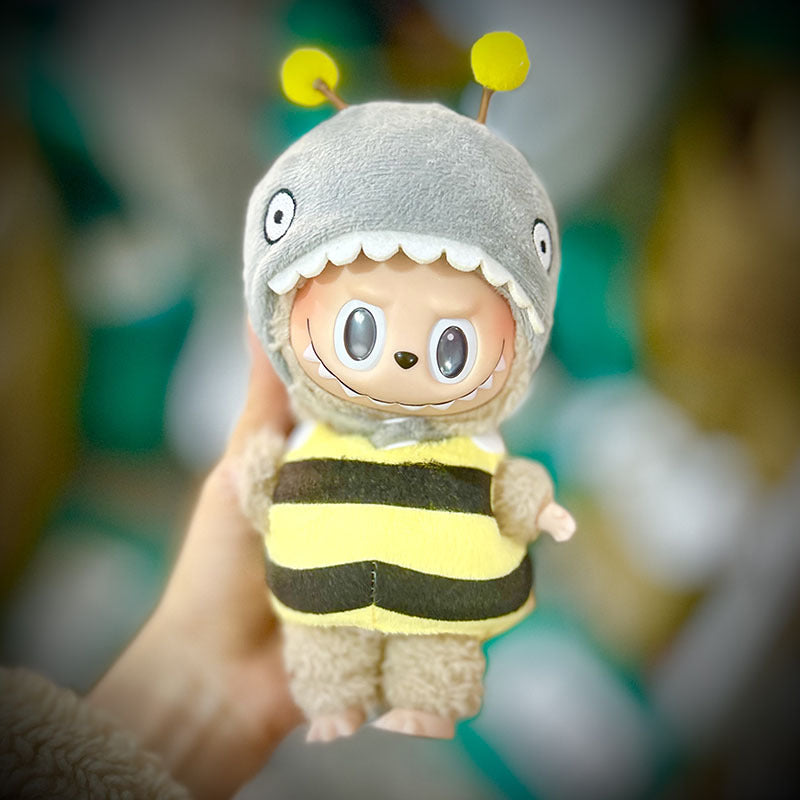 [Clothes only] 17cm blind box Macaron Labubu baby pajamas feeding bottle Labubu pendant for cute