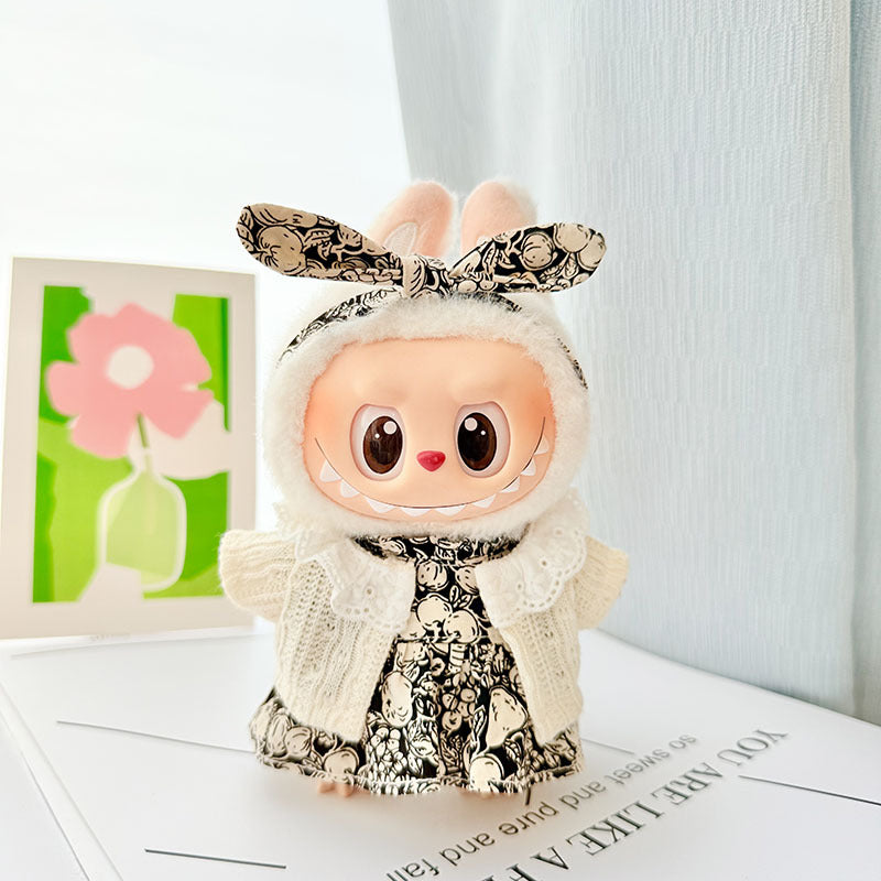 [Clothes only] First and second generation keychain Labubu clothes pendant Labubu baby clothes powder point kitchen fried egg cute treasure