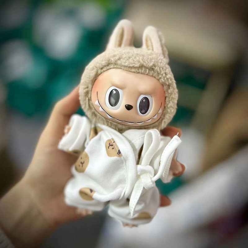 [Clothes only] 15cm Labubu Christmas clothes blind box Macaron Labubu pendant sweater hat set