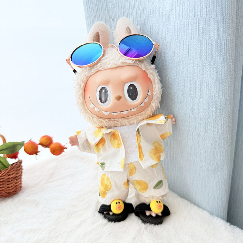 [Clothes only] 1st/2nd generation Labubu clothes pendant Labubu sitting party baby clothes beach glasses set