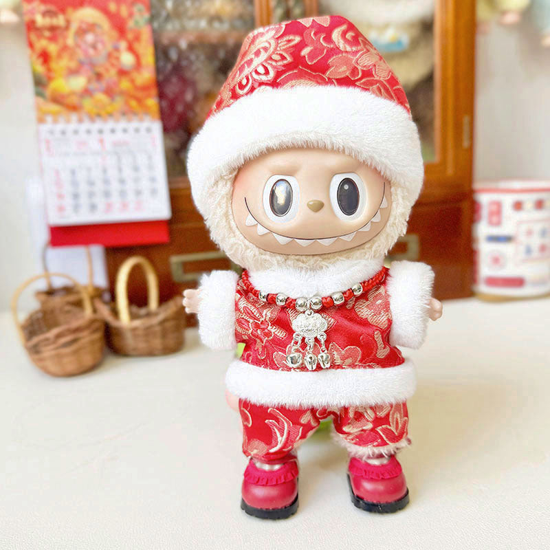 [Clothes only] First and second generation keychain Labubu clothes pendant Labubu sitting party New Year's greeting clothes Moe