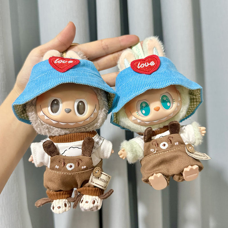 [Clothes only] First and second generation keychain Labubu clothes pendant Labubu sitting party repair dog love hat