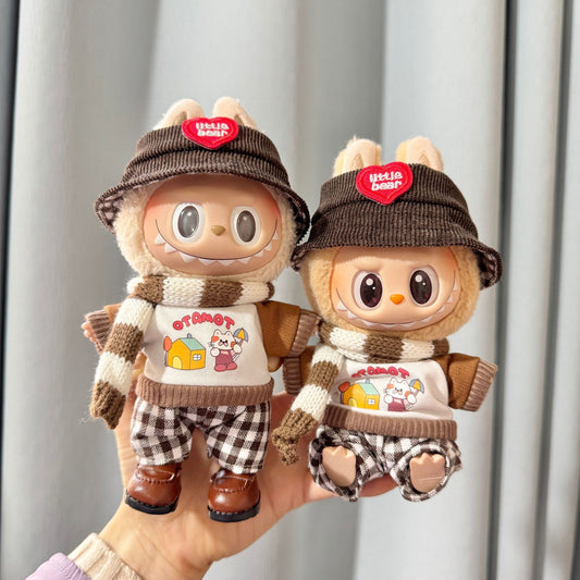[Clothes only] First and second generation keychain Labubu clothes pendant Labubu sitting party vacation cat suit cute