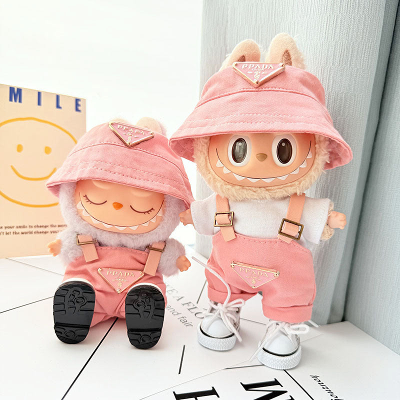 [Clothes only] First/second generation Labubu clothes pendant Labubu sitting party baby clothes pendant strawberry bear cute