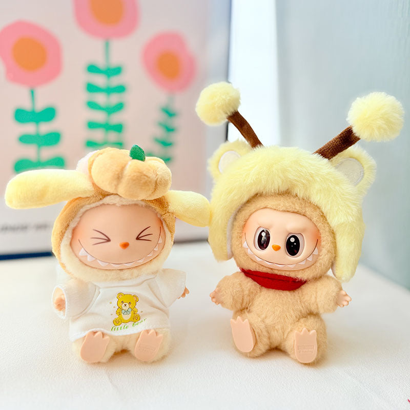[Clothes only] First and second generation keychain Labubu clothes pendant Labubu baby clothes animal headband set cute