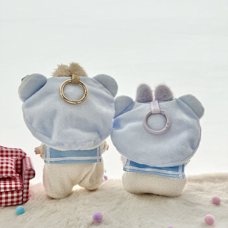 [Clothes only] First and second generation keychain Labubu clothes pendant Labubu baby clothes blue sky small white cloud three-piece set