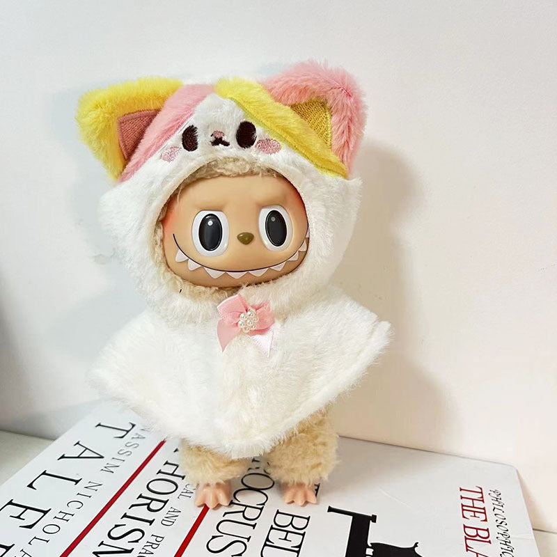 [Clothes only] 17cm Labubu pendant clothes cape cape Labubu keychain doll clothes
