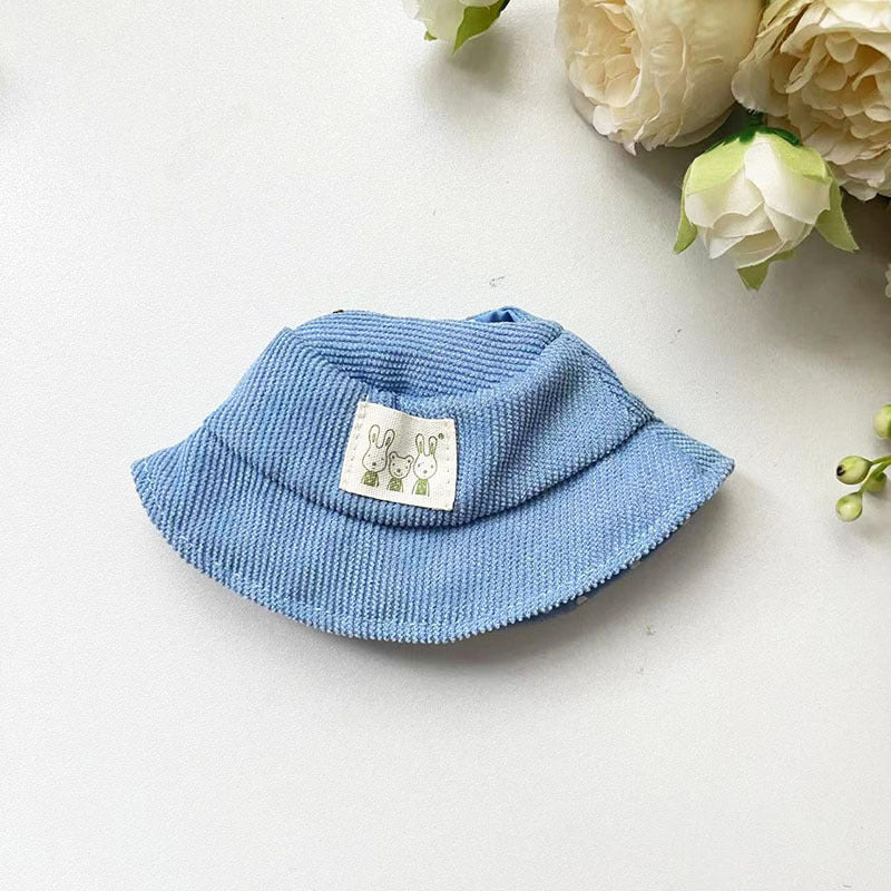 [Clothes only] 17cm blind box Labubu pendant baby clothes small animal hat Labubu trendy bucket hat accessories