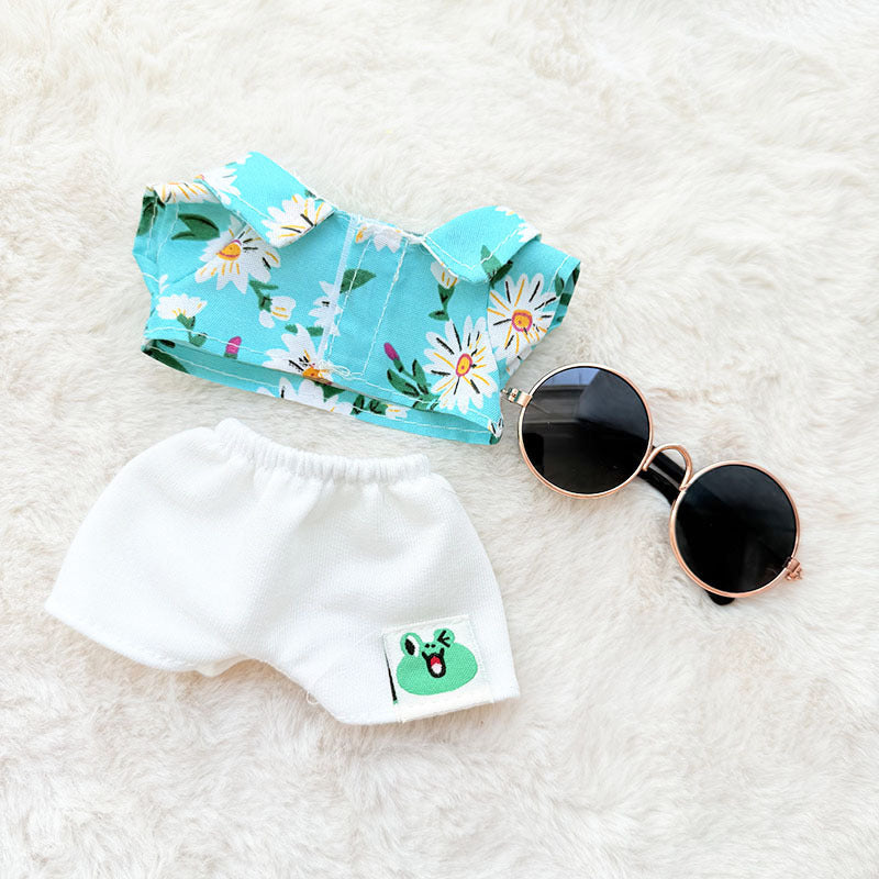 [Clothes only] 1st/2nd generation Labubu clothes pendant Labubu sitting party baby clothes beach glasses set