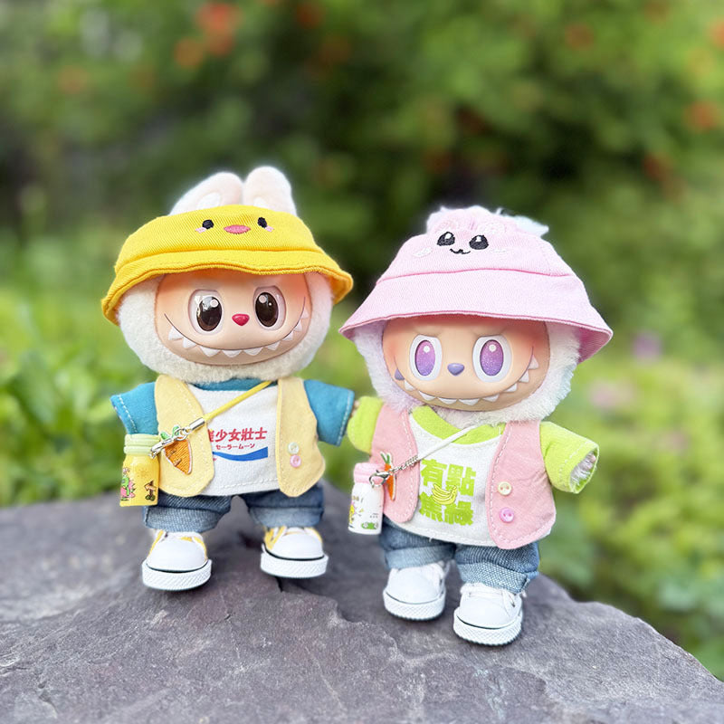[Clothes only] First and second generation Labubu clothes pendant Labubu sitting baby clothes duck duck carrot travel cute