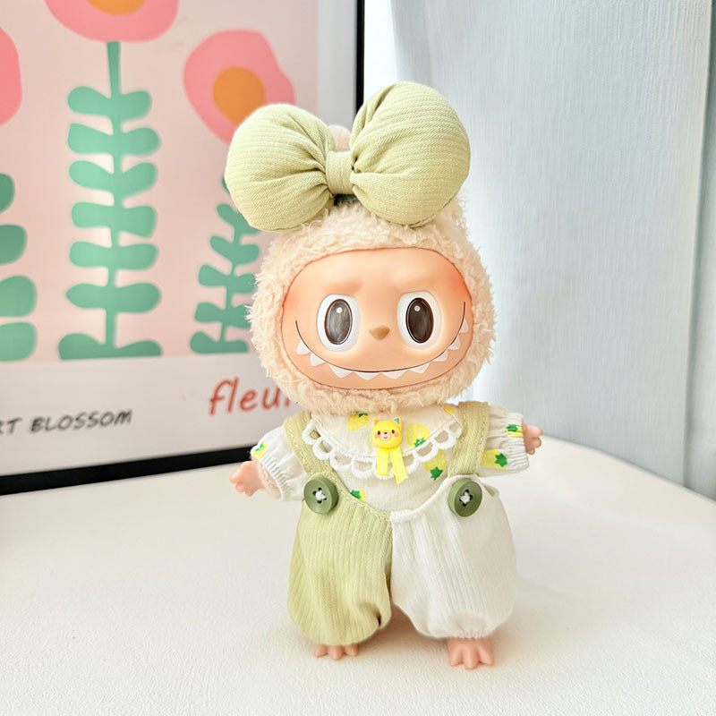 [Clothes only] First and second generation Labubu clothes pendant Labubu baby clothes spring sweet overalls set cute