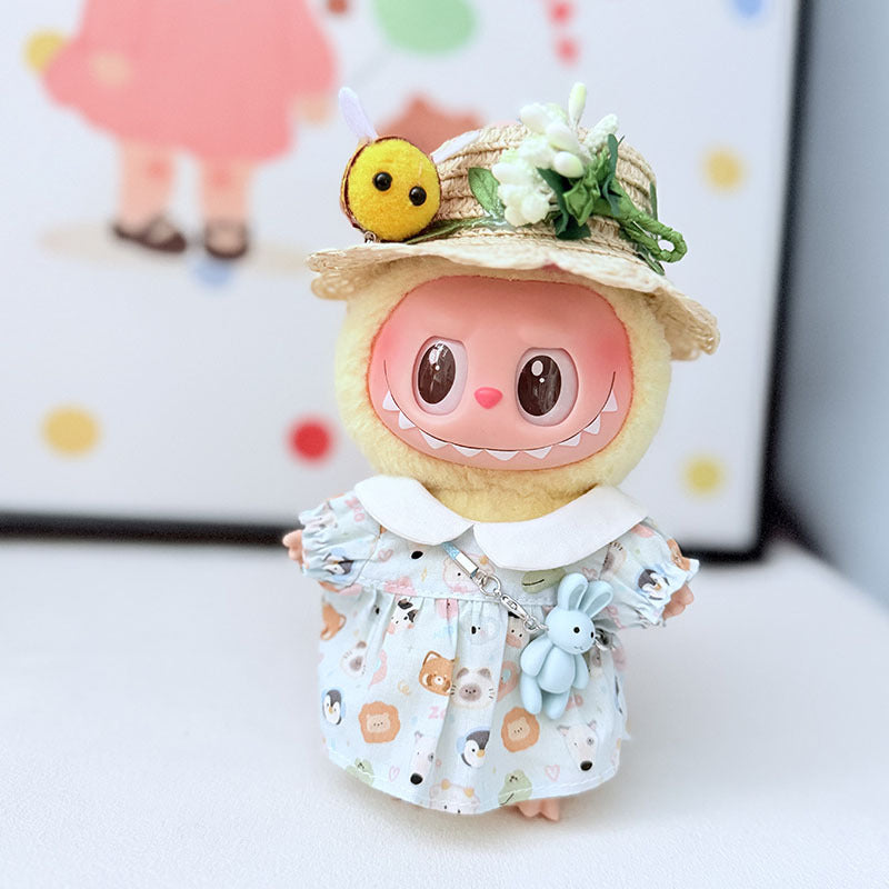 Clothes only] First and second generation Labubu clothes pendant Labubu sitting baby clothes small animal dress suit women
