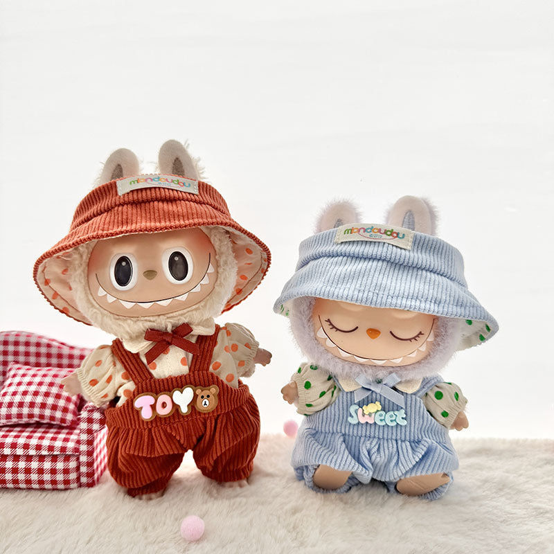 [Clothes only] First and second generation Labubu clothes pendant Labubu baby clothes toy bear sweet overalls set cute