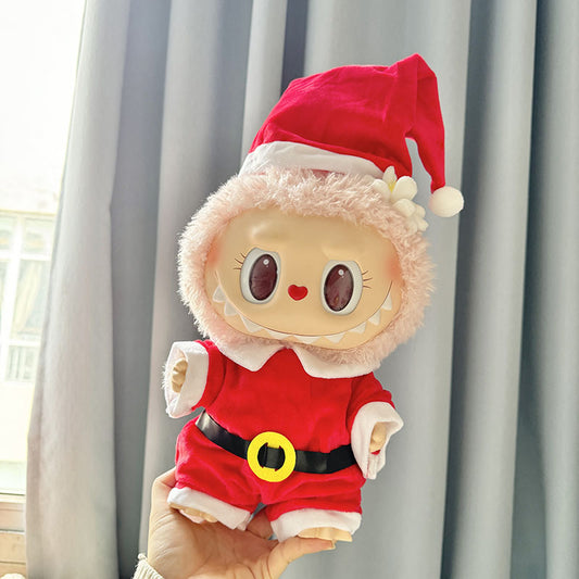 38Cm Labubu plush doll dress for Labubu doll MOKOKO Sweetheart Christmas onesie set