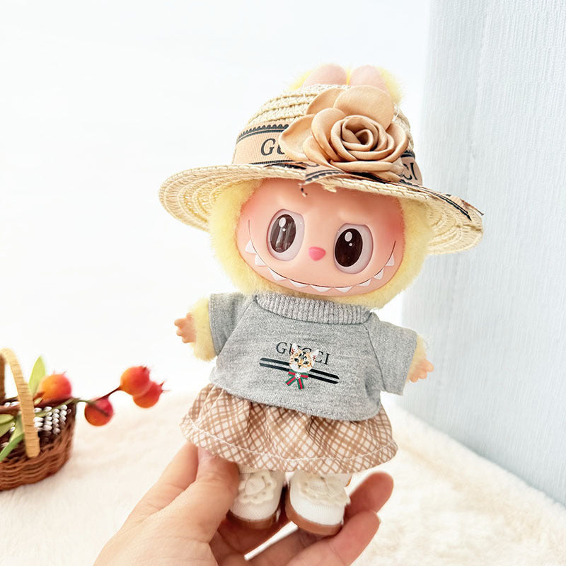 [Clothes only] First/second generation Labubu clothes pendant Labubu sitting party baby clothes pendant strawberry bear cute