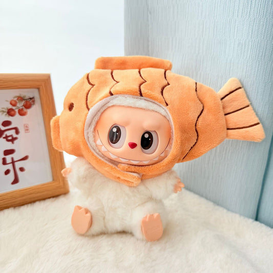 [Clothes only] First/second generation Labubu clothes pendant Labubu sitting party baby clothes fish hat headgear cute