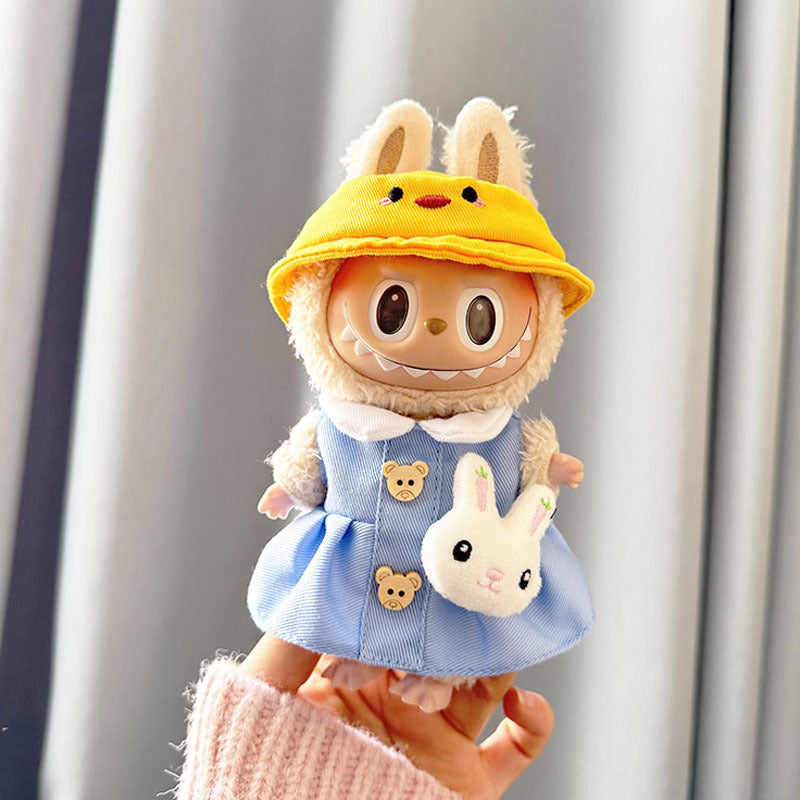 [Clothes only] First and second generation keychain Labubu clothes pendant Labubu sitting party pendant Kindergarten clothes