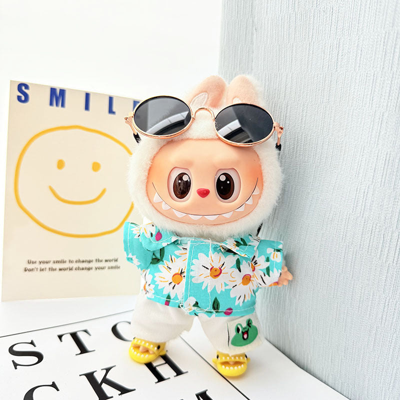 [Clothes only] 1st/2nd generation Labubu clothes pendant Labubu sitting party baby clothes beach glasses set
