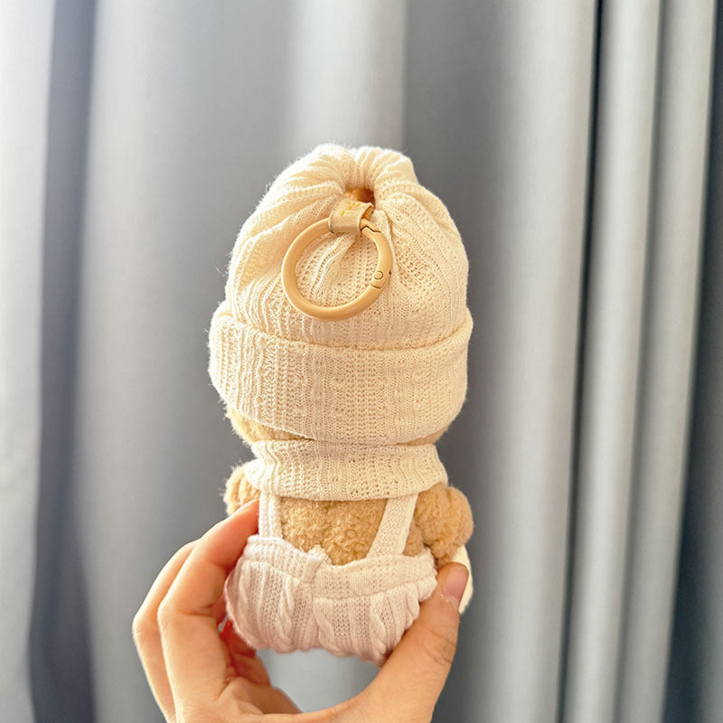 [Clothes only] First and second generation keychain Labubu clothes pendant Labubu sitting party winter color ball hat