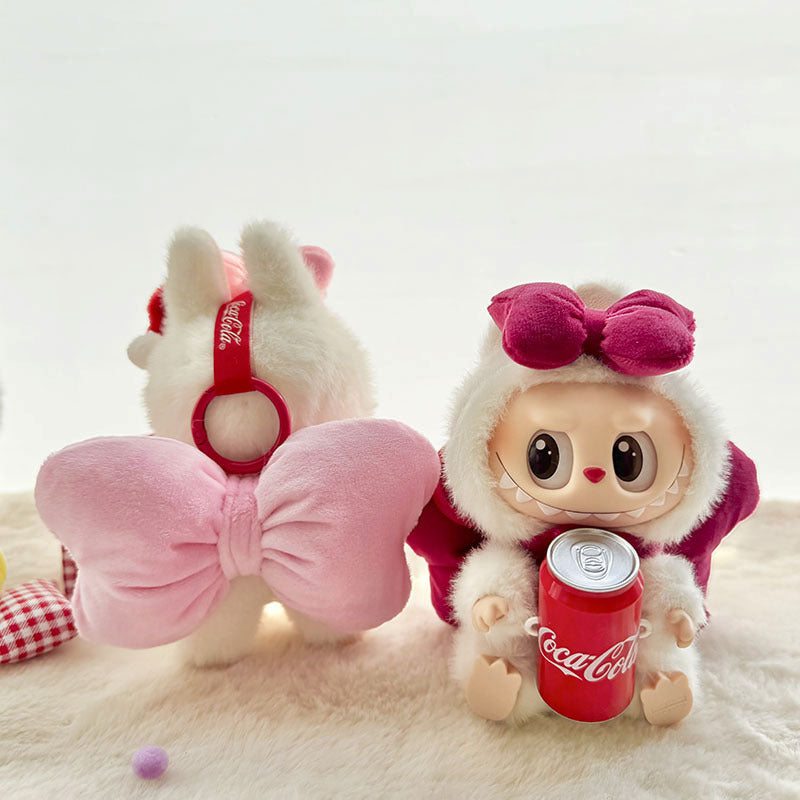 [Clothes only] One, two and three generations of keychains Labubu clothes pendant Labubu Coca-Cola angel bow