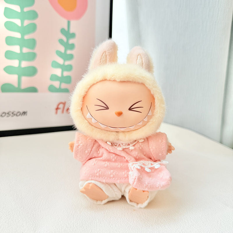 [Clothes only] First and second generation Labubu clothes pendant Labubu baby clothes spring sweet overalls set cute