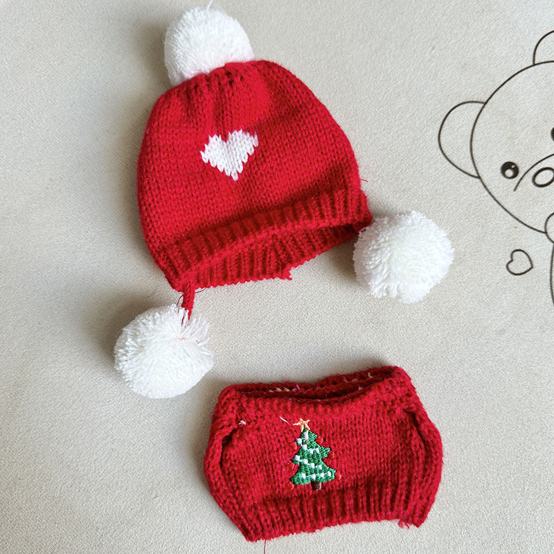 [Clothes only] Second-generation keychain Labubu clothes pendant Labubu sitting party biscuit man love hat