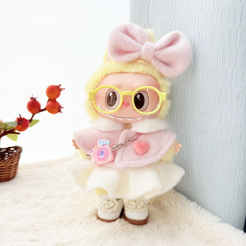 [Clothes only] First and second generation keychain Labubu clothes pendant Labubu baby clothes winter scarf hat set