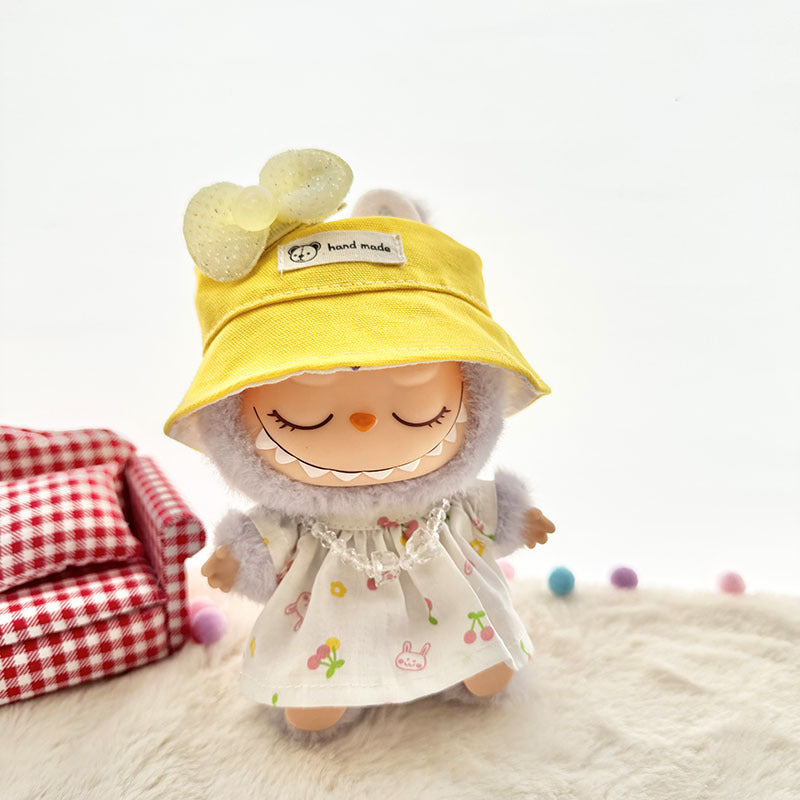 [Clothes only] First and second generation Labubu clothes pendant Labubu sitting party baby clothes cherry rabbit skirt set
