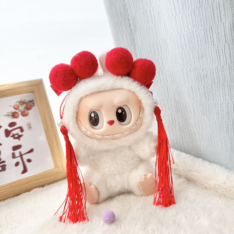 [Clothes only] First and second generation keychain Labubu clothes pendant Labubu New Year's Eve Lion and New Year's baby clothes