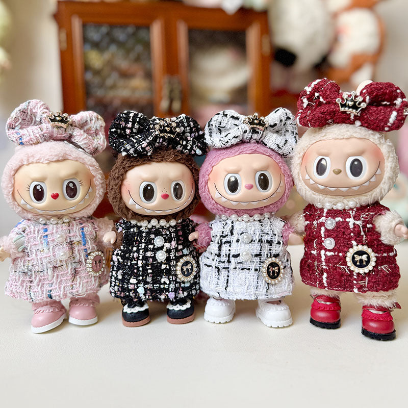 [Clothes only] First and second generation keychain Labubu clothes pendant Labubu crown fragrance set shawl cute