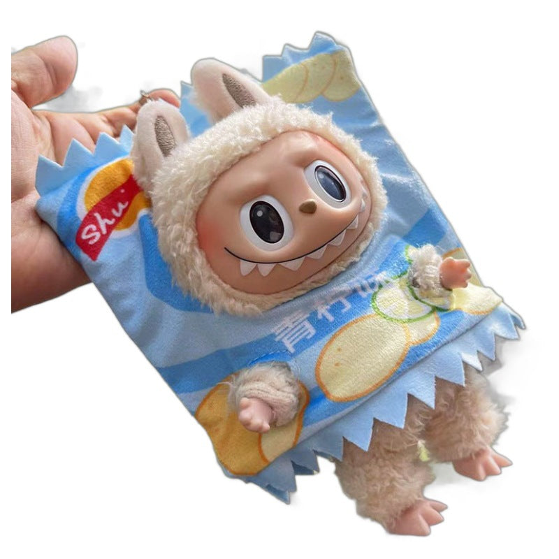 [Clothes only] 17cm pendant rabub clothes potato chips clothes keychain labubu doll clothes cute creativity