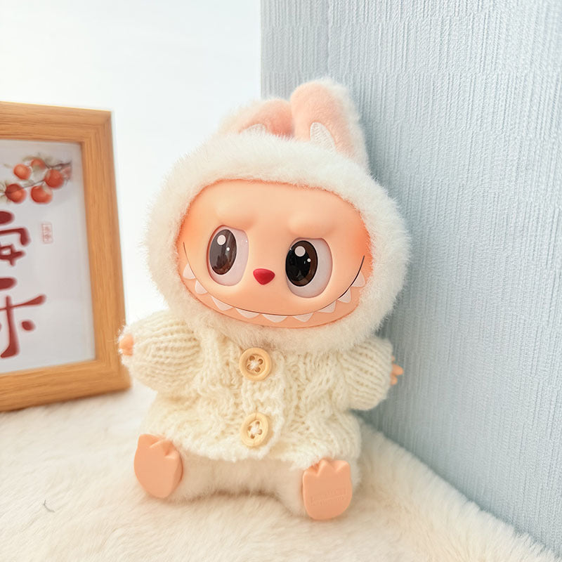 [Clothes only] One, two and three generations of keychains Labubu clothes pendant Labubu baby clothes knitted sweater hat set