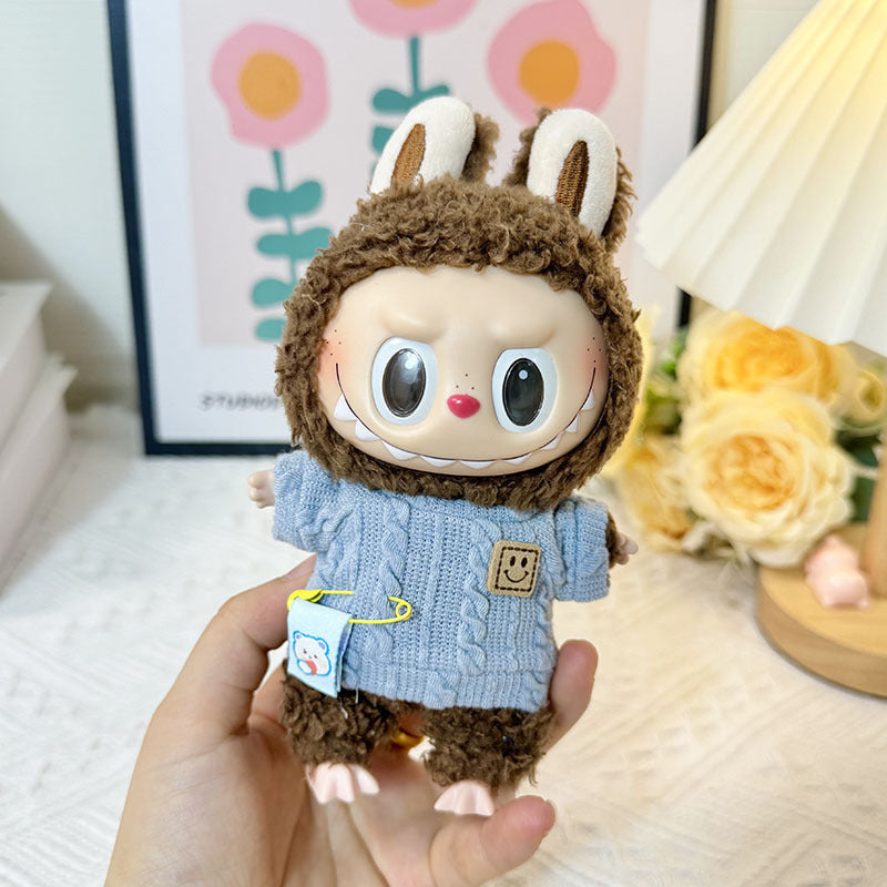 [Clothes only] 15cm pendant blind box rabub for couple sweater casual shirt keychain doll clothes